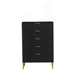 Chest Of Drawers, 5 Drawers Clothing Storage Cabinet With Metal Legs - thumbnail 5