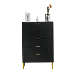 Chest Of Drawers, 5 Drawers Clothing Storage Cabinet With Metal Legs - thumbnail 6