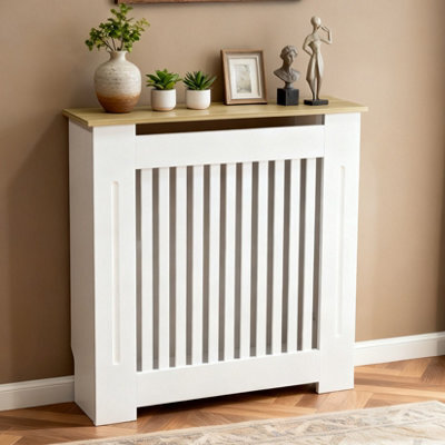 Fativo Vertical Radiator Cover Grill Shelf Cabinet Mdf Wood Modern Traditional Furniture (H 925 X W 780 X D 200 mm) - image 1