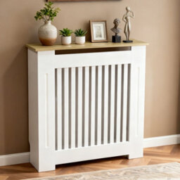 Fativo Vertical Radiator Cover Grill Shelf Cabinet Mdf Wood Modern Traditional Furniture (H 925 X W 780 X D 200 mm) - thumbnail 1
