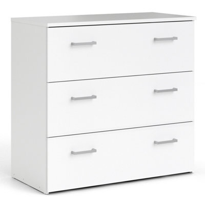 Furniture To Go Space Chest Of 3 Drawers In White (W) 74.1 X (H) 69.9 X (D) 35.9Cm - image 1