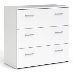 Furniture To Go Space Chest Of 3 Drawers In White (W) 74.1 X  (H) 69.9 X  (D) 35.9Cm - thumbnail 1