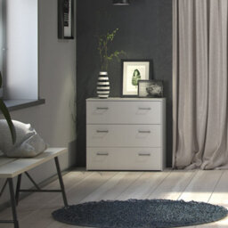 Furniture To Go Space Chest Of 3 Drawers In White (W) 74.1 X  (H) 69.9 X  (D) 35.9Cm - thumbnail 6