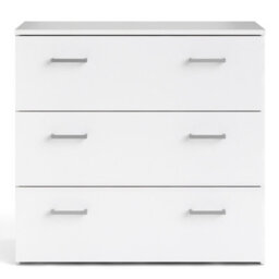 Furniture To Go Space Chest Of 3 Drawers In White (W) 74.1 X  (H) 69.9 X  (D) 35.9Cm - thumbnail 3