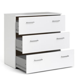 Furniture To Go Space Chest Of 3 Drawers In White (W) 74.1 X  (H) 69.9 X  (D) 35.9Cm - thumbnail 5