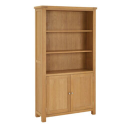 The Furniture Market Marbury Oak Tall Wide Bookcase With 2 Door Cupboard - thumbnail 5