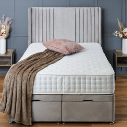Bsspoke Solid Base Ottoman Divan Storage Bed Steel Plush With 10Inch Orthopaedic Mattress 54Inch Headboard Available In All Sizes - thumbnail 4