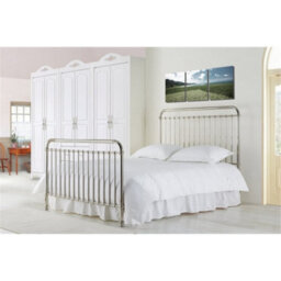 TL Beds Curved Tubular Chrome Nickel Metal Bed Frame - Single 3Ft