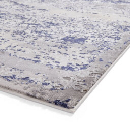 Blue Modern Rug, Abstract Metallic Marble Rug, 11mm Thick Modern Rug, Blue Rug For Bedroom, & Dining Room-120Cm X 170Cm - thumbnail 3