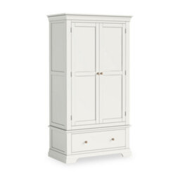 Colette White Double Wardrobe With Drawer  - By Roseland Furniture - thumbnail 4