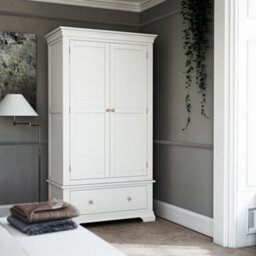 Colette White Double Wardrobe With Drawer  - By Roseland Furniture - thumbnail 3