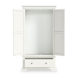 Colette White Double Wardrobe With Drawer  - By Roseland Furniture - thumbnail 9