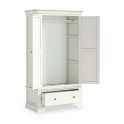Colette White Double Wardrobe With Drawer  - By Roseland Furniture - thumbnail 7