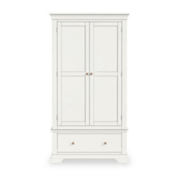 Colette White Double Wardrobe With Drawer  - By Roseland Furniture - thumbnail 6