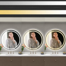 Mirror Led Rea Led P11396 mmj 70Cm Black, Glass - thumbnail 7