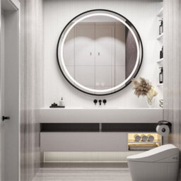 Mirror Led Rea Led P11396 mmj 70Cm Black, Glass - thumbnail 5