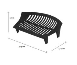 Cast Iron Fire Grate For 16 Inch Opening Heavy Duty Fire Log Coal Fireplace Rack Hearth - thumbnail 4