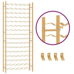 Berkfield Wine Rack For 96 Bottles Gold Metal - thumbnail 6