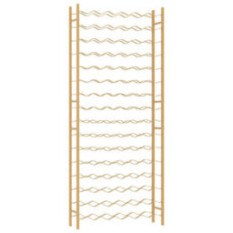 Berkfield Wine Rack For 96 Bottles Gold Metal - thumbnail 2