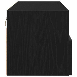 Berkfield Tv Wall Cabinet Black Oak 100X30X30 Cm Engineered Wood - thumbnail 7