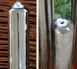 Primrose 3 Polished Tubes Stainless Steel Water Feature With Lights Indoor Outdoor  H156Cm - thumbnail 3