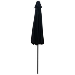 Rinse Bathrooms Outdoor Patio Garden Parasol 2.7M Sun Shade Umbrella Canopy W/crank Tilt Uv Protection Black - thumbnail 3