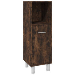 Berkfield 3 Piece Bathroom Cabinet Set Smoked Oak Engineered Wood - thumbnail 7