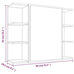 Berkfield 3 Piece Bathroom Cabinet Set Smoked Oak Engineered Wood - thumbnail 9