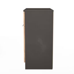 Varese Ready Assembled Matt Graphite 1 Drawer Sideboard (H)785mm (W)740mm (D)385mm - thumbnail 4