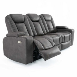 More4Homes Ashton 1+2+3 Seater Fabric Auto Recliner Sofa Set Grey - thumbnail 4