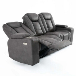 More4Homes Ashton 1+2+3 Seater Fabric Auto Recliner Sofa Set Grey - thumbnail 5