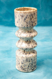 Orsina Large Vase, Beige Stoneware Vase, Free Standing Vase For Contemporary Homes, Marbling Effect Stoneware Vase - thumbnail 4