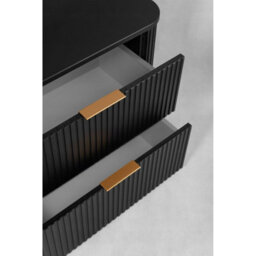 Heze Furniture Elegance Glamour Style 2 Bathroom Cabinets Set 60Cm Vanity Unit & Tall Cabinet In Black - thumbnail 8