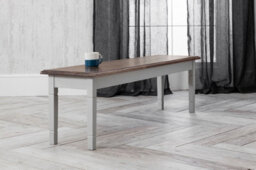 Nöa & Nani Noa & Nani Hallway Bench Kitchen Dining Entryway In White And Dark Pine Canterbury 157Cm - thumbnail 1