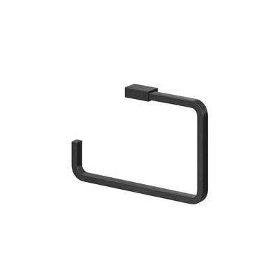 GoodHome Elland Matt Black Wall-Mounted Toilet Roll Holder (H)106mm (W)1700mm - image 1