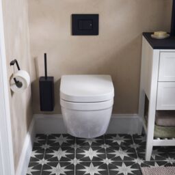 GoodHome Elland Matt Black Wall-Mounted Toilet Roll Holder (H)106mm (W)1700mm - thumbnail 5