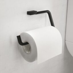 GoodHome Elland Matt Black Wall-Mounted Toilet Roll Holder (H)106mm (W)1700mm - thumbnail 2