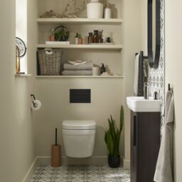 GoodHome Elland Matt Black Wall-Mounted Toilet Roll Holder (H)106mm (W)1700mm - thumbnail 6