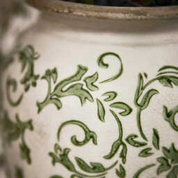 Dibor Vintage Luxury Irina Green Large Botanical Flower Urn Vase H37 X Dia19Cm - thumbnail 3