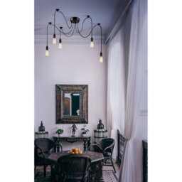 Luminosa Lighting Luminosa Oliver Cluster Pendant Ceiling Light Black 5X E27 - thumbnail 5