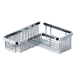 Cosmic Corner Shower Caddy, Shower Basket, 26Cm, Chrome, Wall Mounted, Screws Included, Architect Collection - thumbnail 1