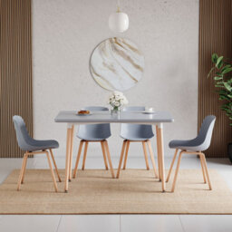Lassic Vida Designs Batley 4 Seater Square Dining Table, Grey - thumbnail 2