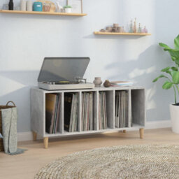 Vidaxl Record Cabinet Concrete Grey 100X38X48 Cm Engineered Wood - thumbnail 2