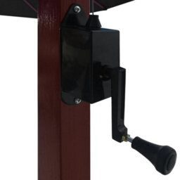 Berkfield Elegant Hanging Parasol With Wooden Pole 400X300 Cm Black - thumbnail 5