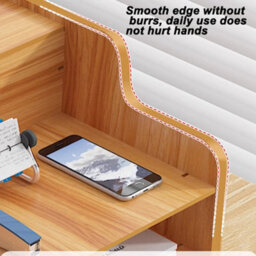 Wooden Office Desk Organiser Stationary Storage Home Tidy Storage Tabletop Stand - thumbnail 4