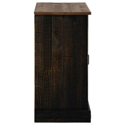 Berkfield Sideboard Halden With Sliding Door Black 80X40X80 Cm Solid Wood - thumbnail 5