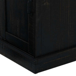 Berkfield Sideboard Halden With Sliding Door Black 80X40X80 Cm Solid Wood - thumbnail 9