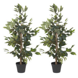 Urbn-Living Standard Green, Set Of 2 - Artificial Faux Plant Tree