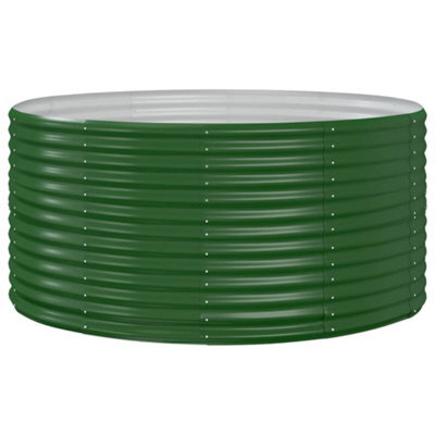 Berkfield Durable Garden Planter Green 140X140X68 Cm Powder-Coated Steel - image 1