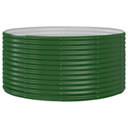 Berkfield Durable Garden Planter Green 140X140X68 Cm Powder-Coated Steel - thumbnail 1